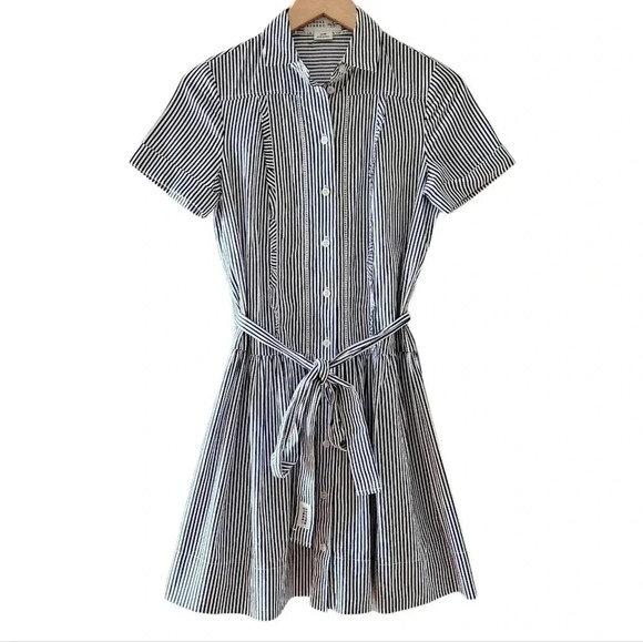 kate spade Dresses & Skirts - Kate Spade Broome Street Button Down Striped Belted Knee length Dress  Size XS.
